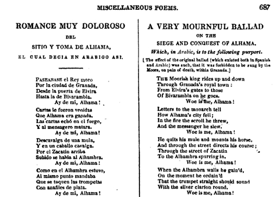 Byron: A Very Mournful Ballad (Romance muy doloroso)